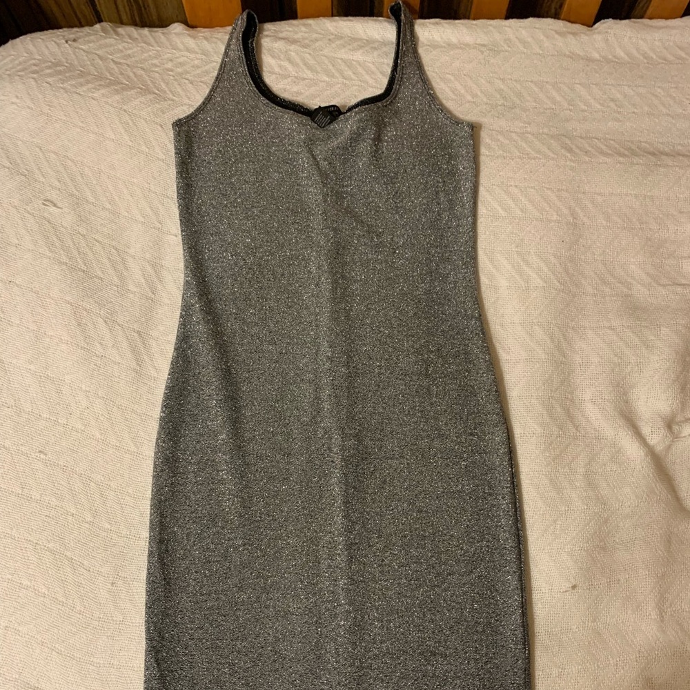 Silver shiny party dress